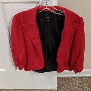 Red short blazer